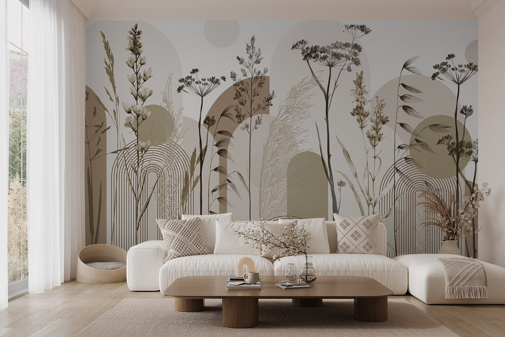 Grassen tussen ronde boogvormen — interieur 5