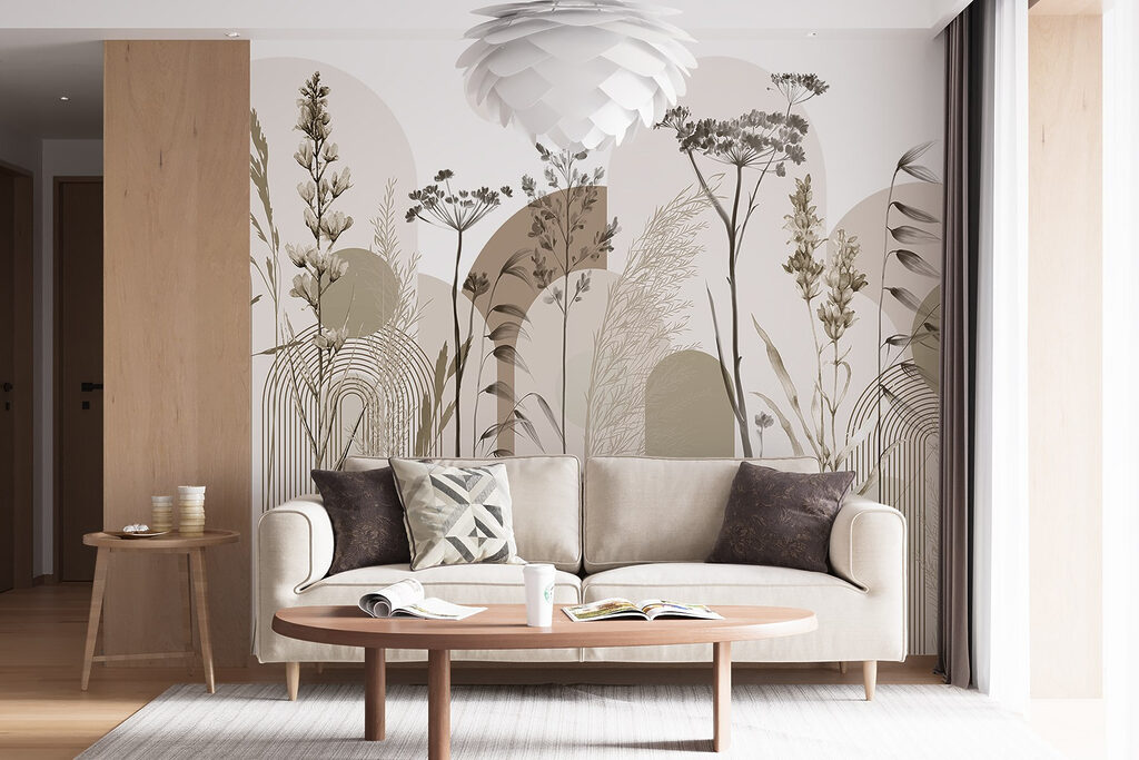 Grassen tussen ronde boogvormen — interieur 6