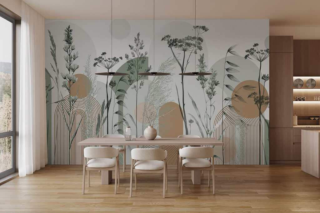 Grassen tussen ronde boogvormen — interieur 7