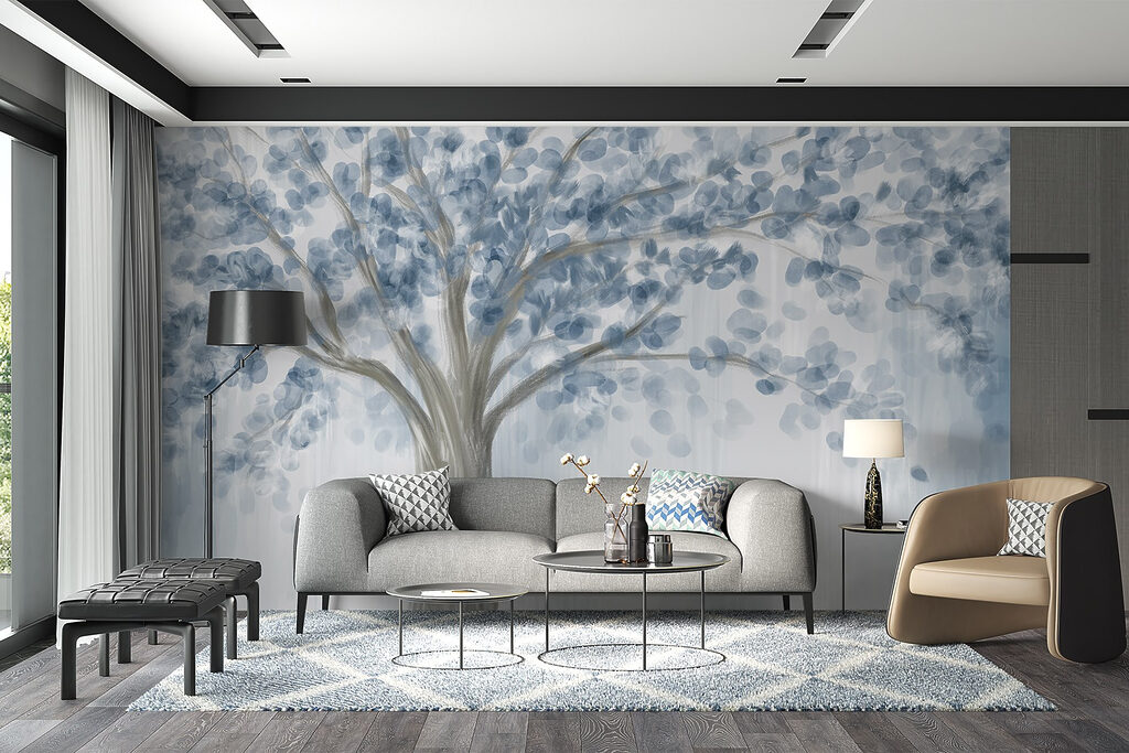 Boom met blauwe bladeren — interieur 4