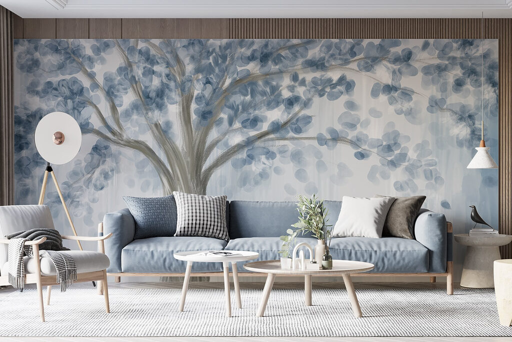 Boom met blauwe bladeren — interieur 5