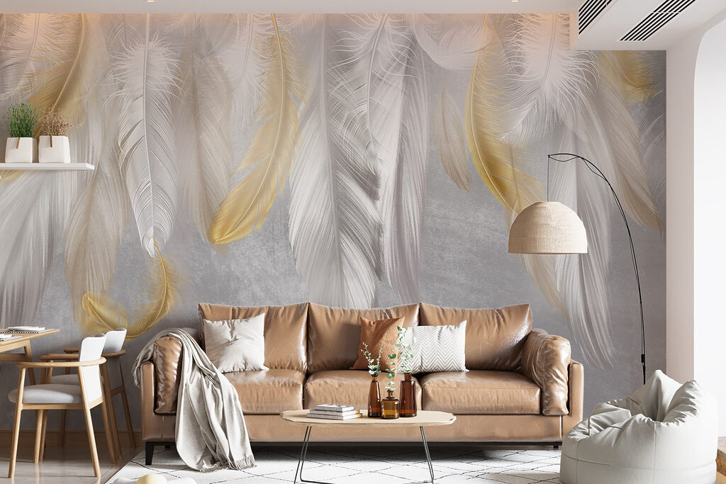 Gouden veren naast wit — interieur 6