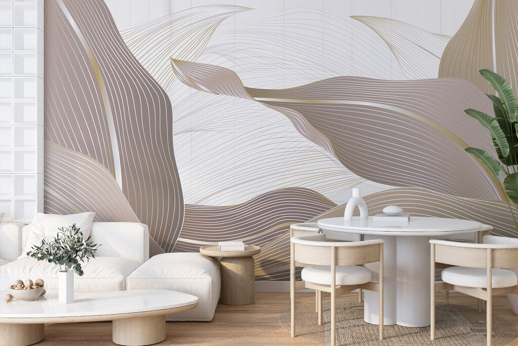 Vloeiende lijnen en zachte kleuren in een interieur