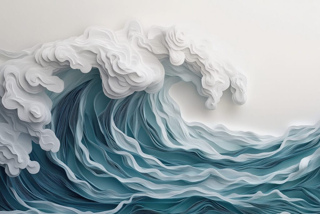 Turquoise branding in laagjes — volledig ontwerp
