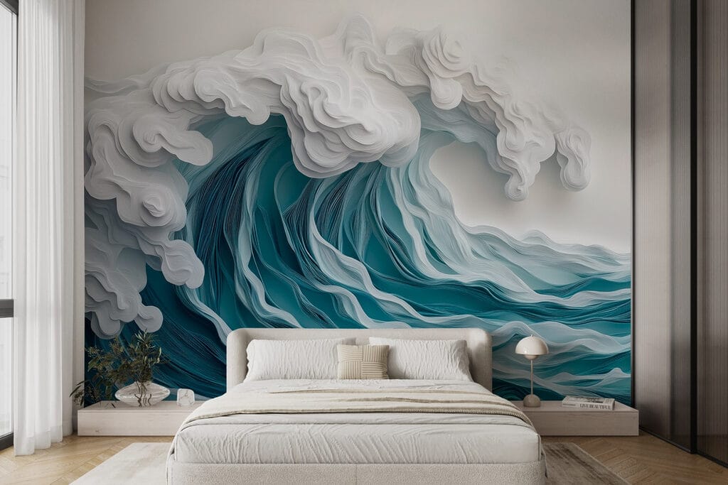Turquoise branding in laagjes — interieur 1