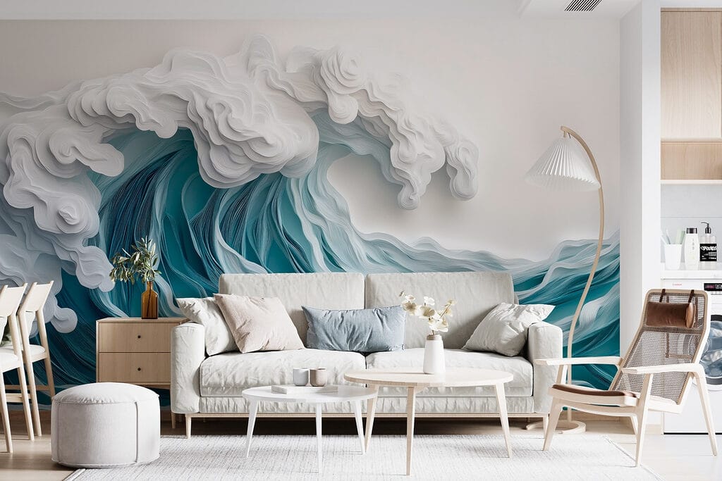 Turquoise branding in laagjes — interieur 4
