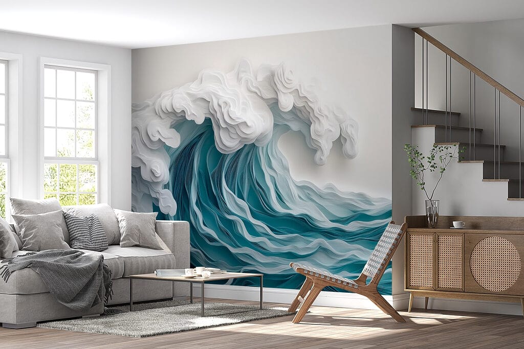 Turquoise branding in laagjes — interieur 6