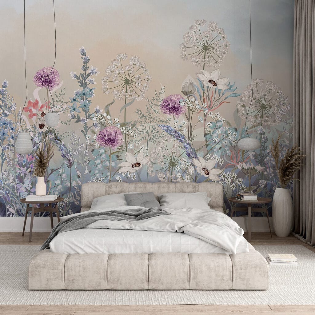 Pastelweide met paarse pluizen — interieur 2