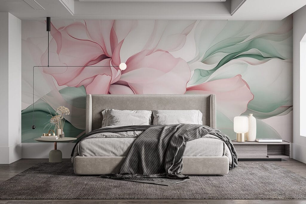 Gevoelige pastel bloemenabstractie — interieur 1