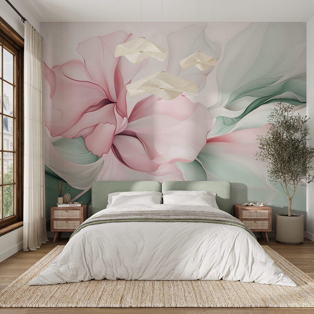 Gevoelige pastel bloemenabstractie — interieur 2