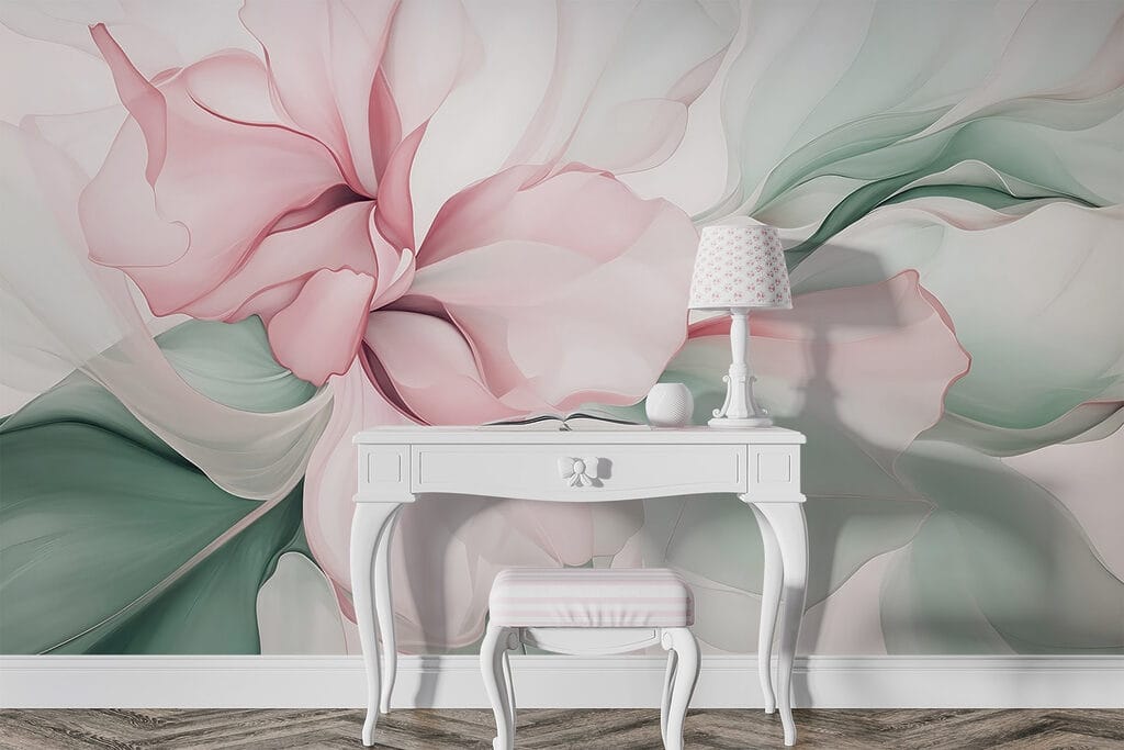 Gevoelige pastel bloemenabstractie — interieur 4