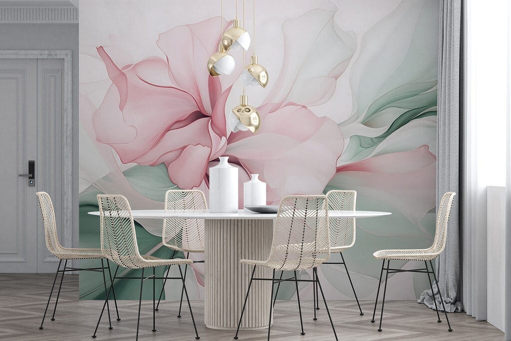 Gevoelige pastel bloemenabstractie — interieur 5