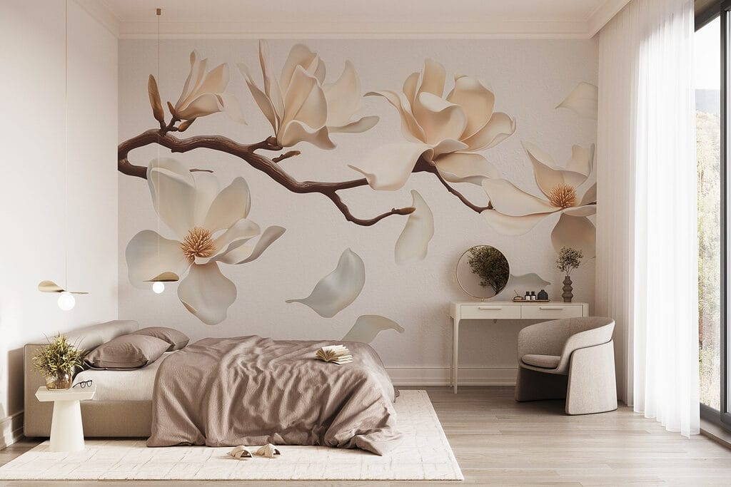 Witte bloemen aan een tak — interieur 2
