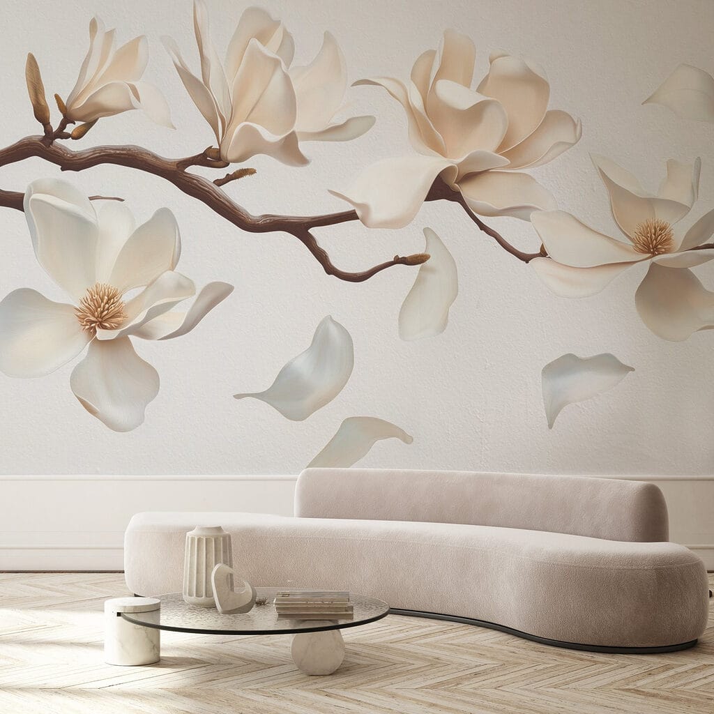 Witte bloemen aan een tak — interieur 3