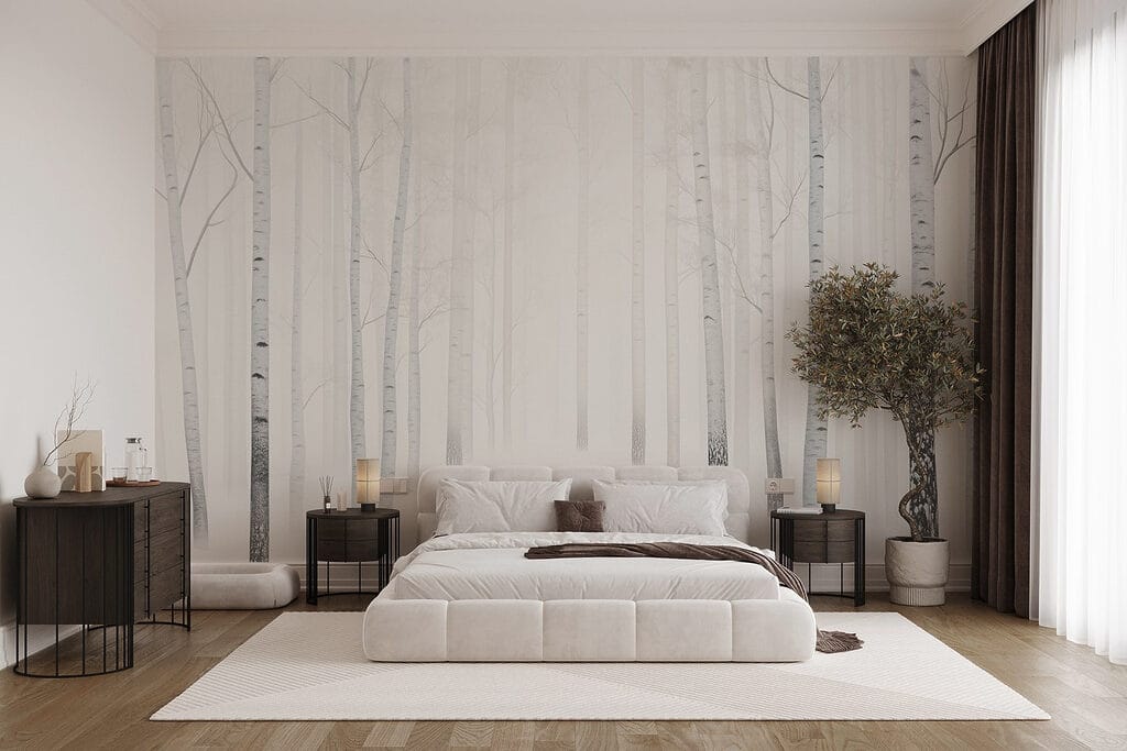 Witte berken in tegenlicht — interieur 2
