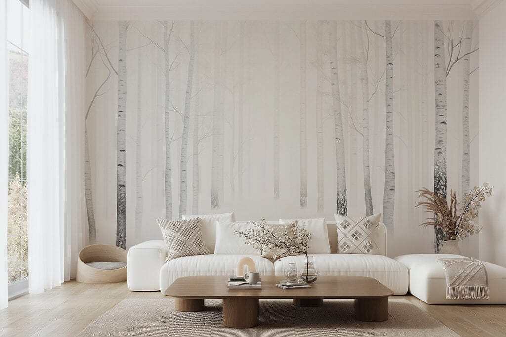 Witte berken in tegenlicht — interieur 4