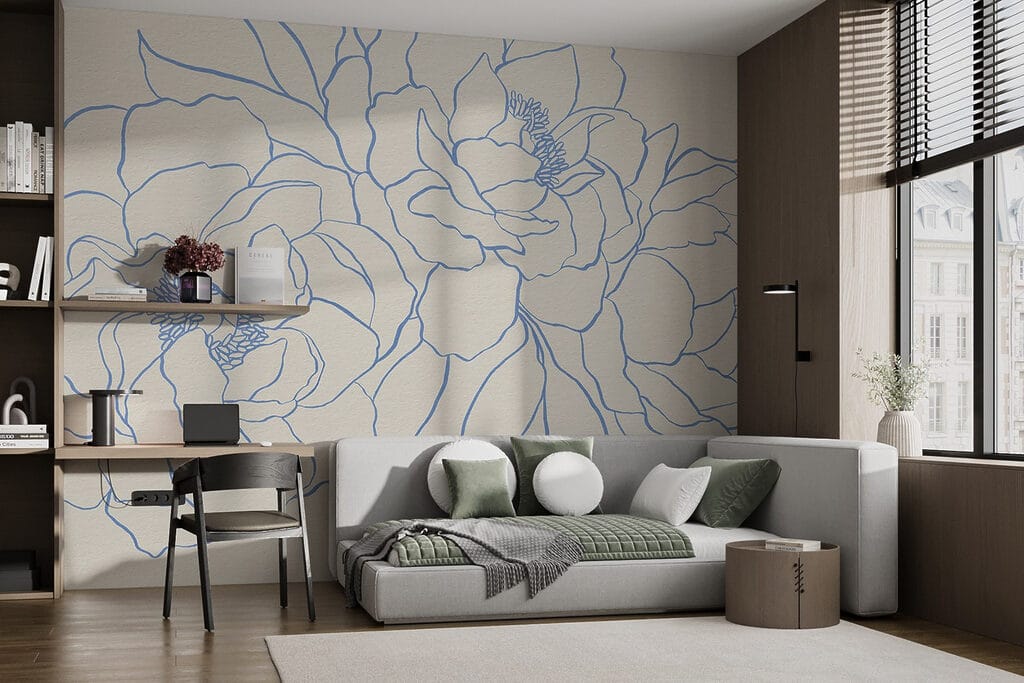 Bloemen in dunne contouren — interieur 3