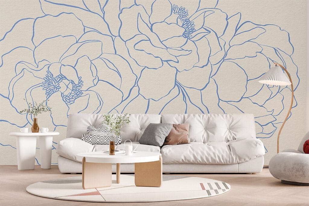 Bloemen in dunne contouren — interieur 4
