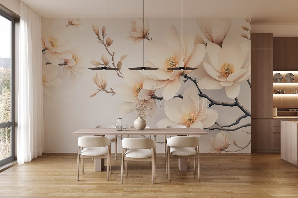 Bloesem aan zwarte ranken — interieur 4