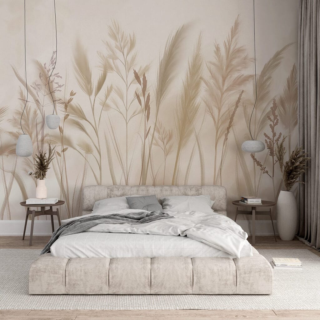 Gouden grassen op bleekroze — interieur 1
