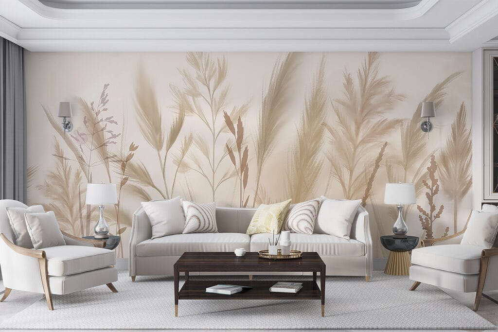 Gouden grassen op bleekroze — interieur 4