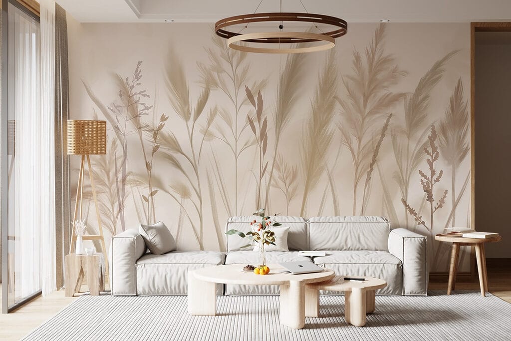 Gouden grassen op bleekroze — interieur 5