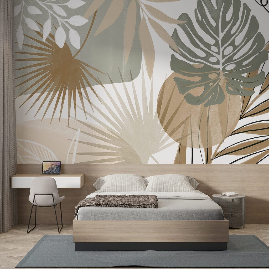 Tropenblad in platte aardetinten — interieur 3