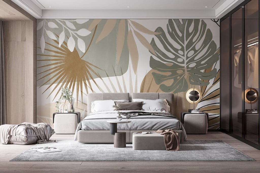 Tropenblad in platte aardetinten — interieur 4