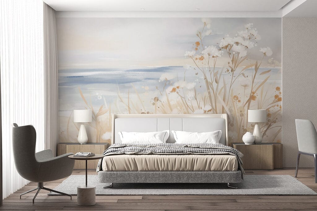 Bloemetjes langs blauwe kustlijnen — interieur 3
