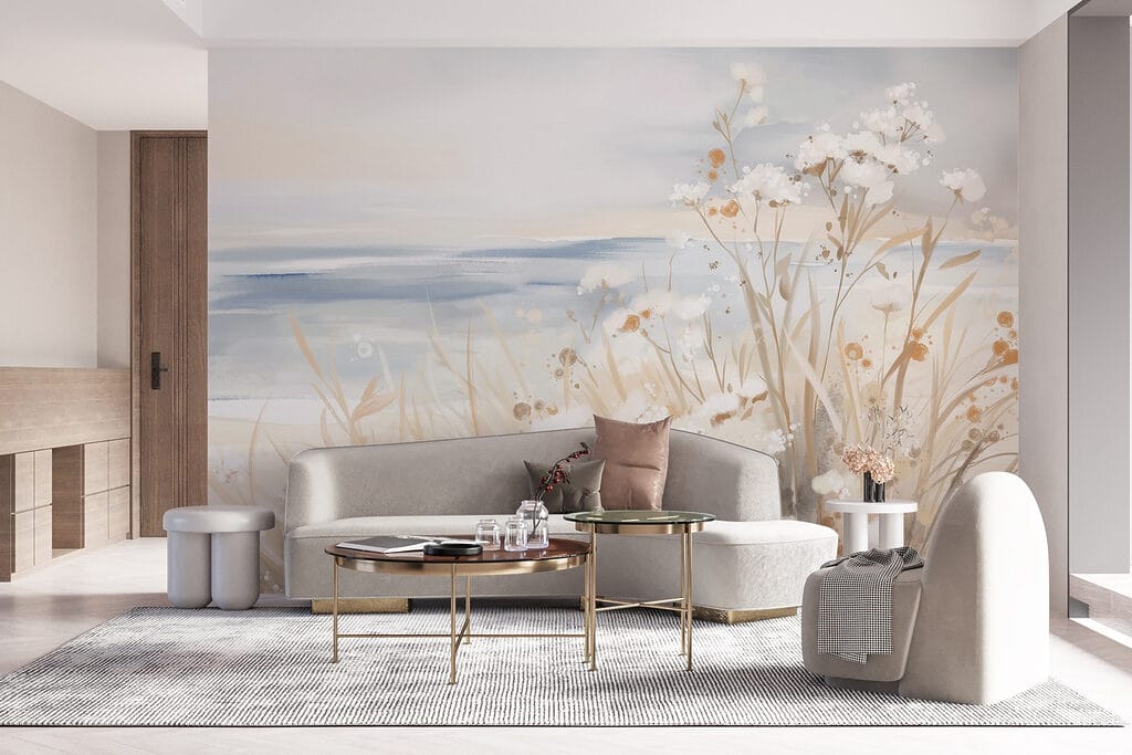 Bloemetjes langs blauwe kustlijnen — interieur 5