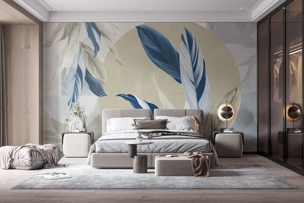Blauwe veren voor lichtkringen — interieur 1