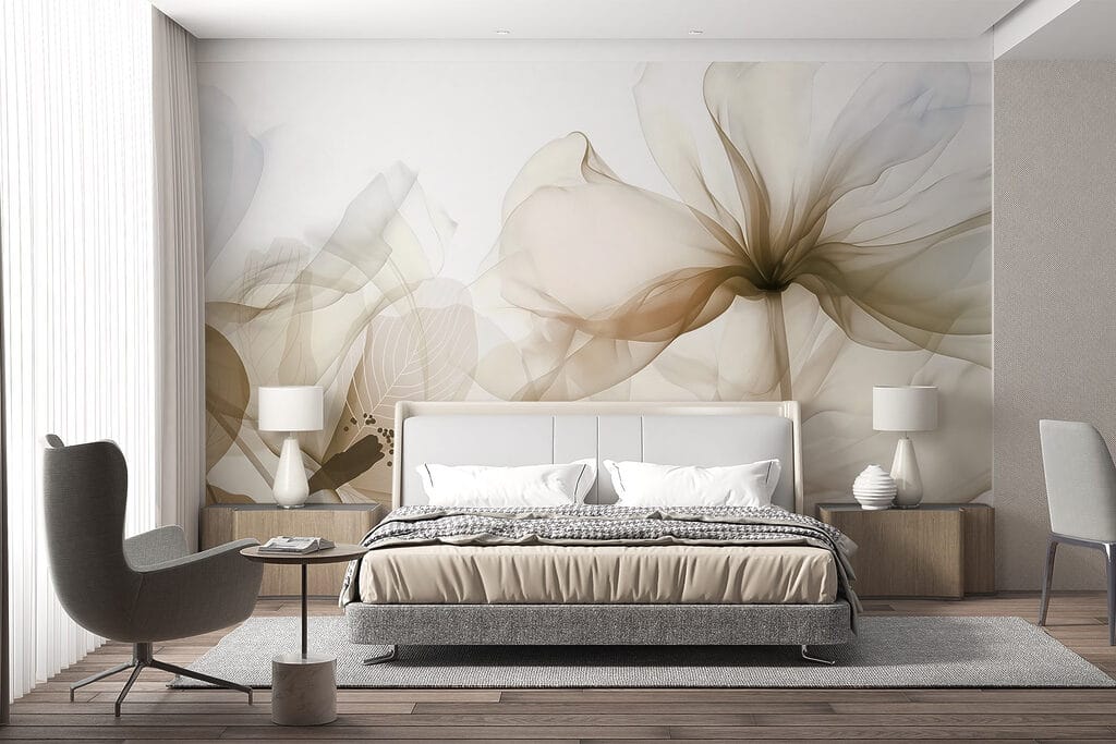 Delicate bloemblaadjes in zachte tinten — interieur 1