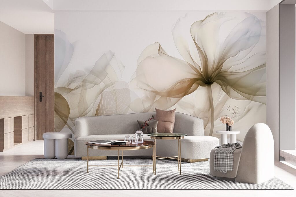 Delicate bloemblaadjes in zachte tinten — interieur 5