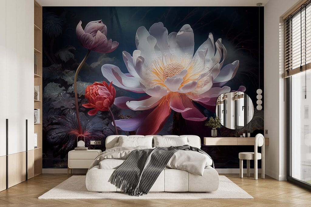 Lichtgevende bloem in nachttuin — interieur 1