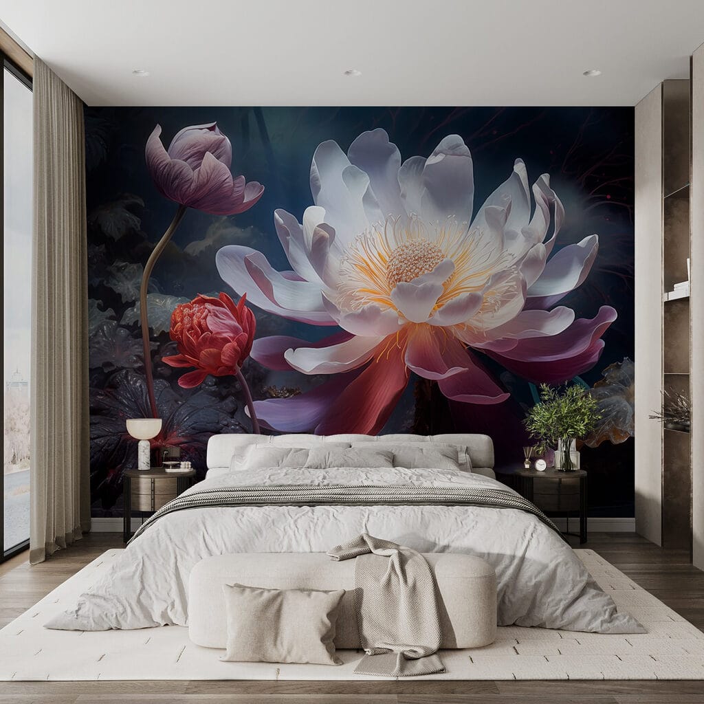 Lichtgevende bloem in nachttuin — interieur 2