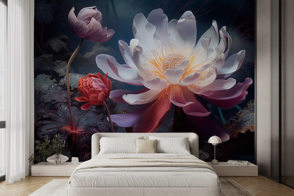 Lichtgevende bloem in nachttuin — interieur 3