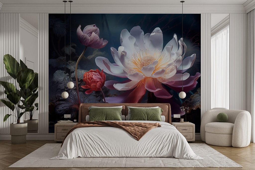 Lichtgevende bloem in nachttuin — interieur 4
