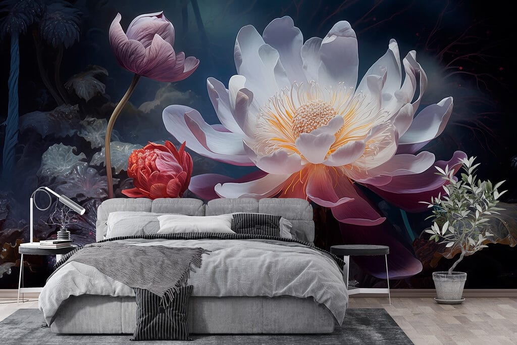 Lichtgevende bloem in nachttuin — interieur 5