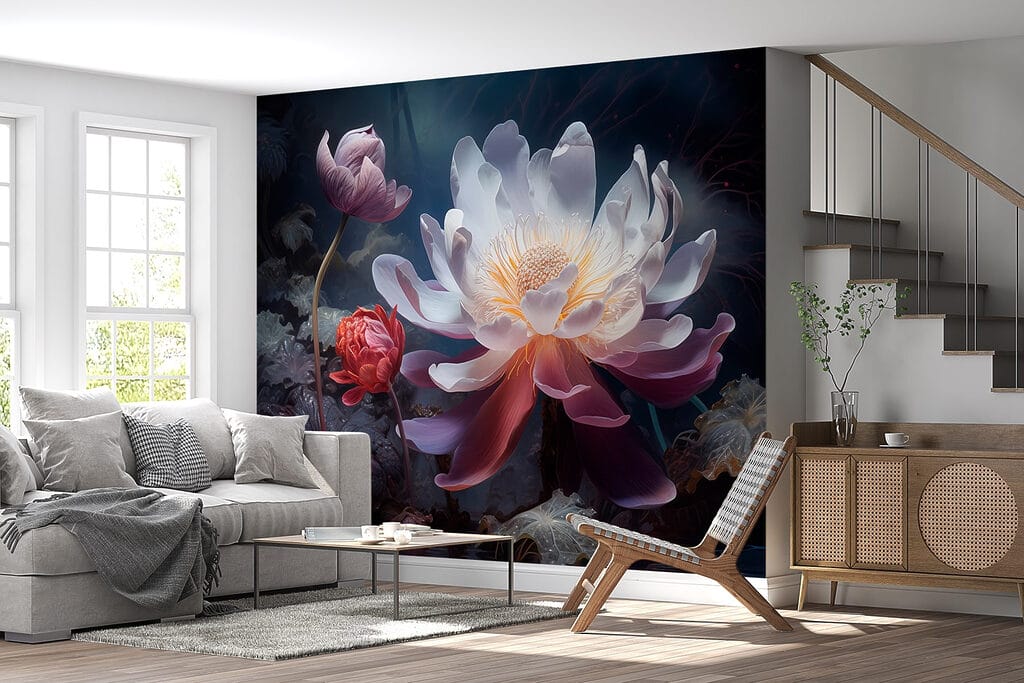 Lichtgevende bloem in nachttuin — interieur 6