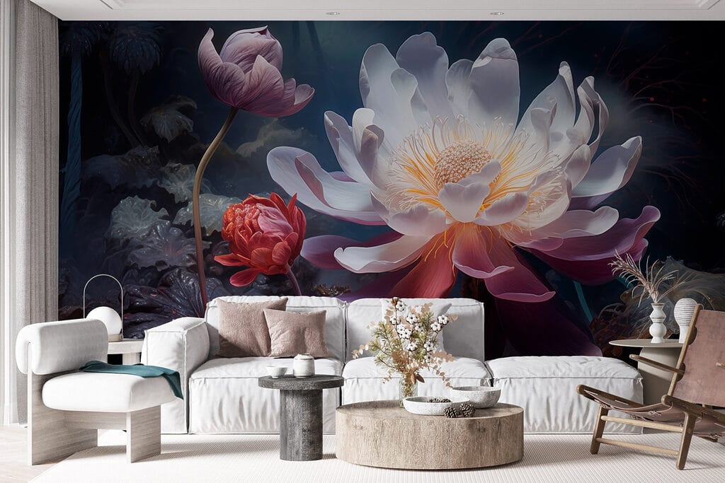 Lichtgevende bloem in nachttuin — interieur 7