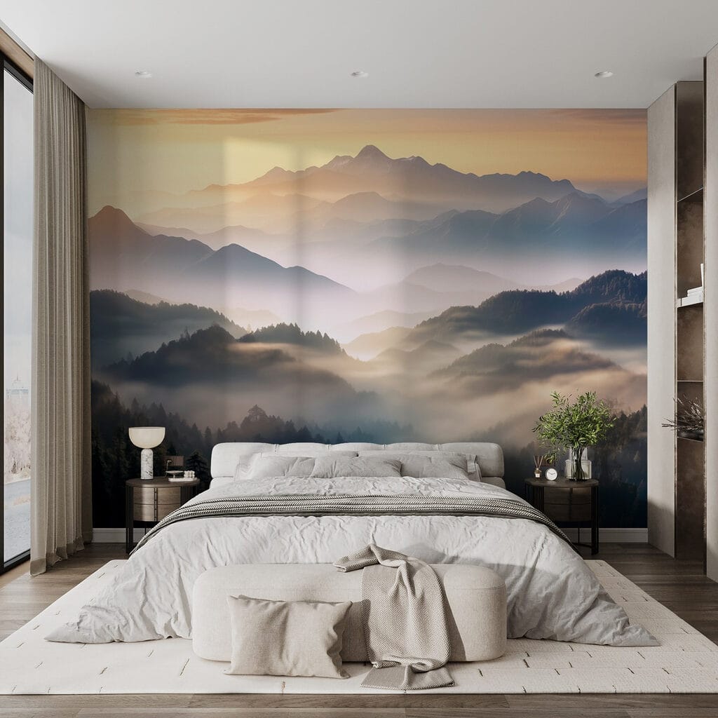 Zonmist tussen beboste bergen — interieur 3