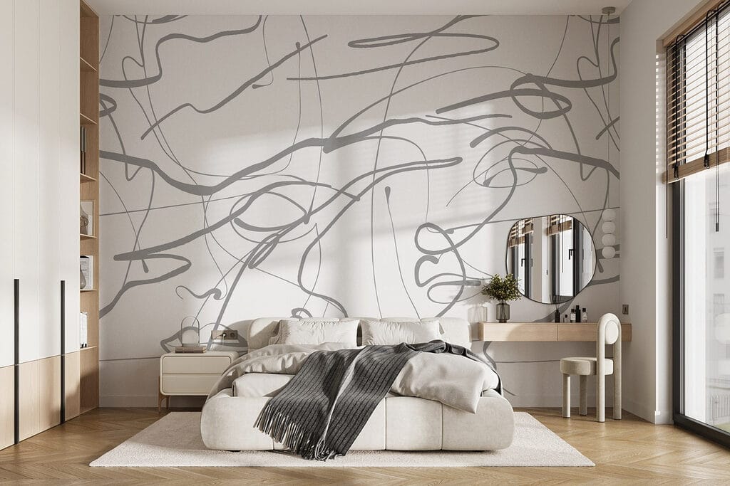 Witte achtergrond met grijze lijnen — interieur 2