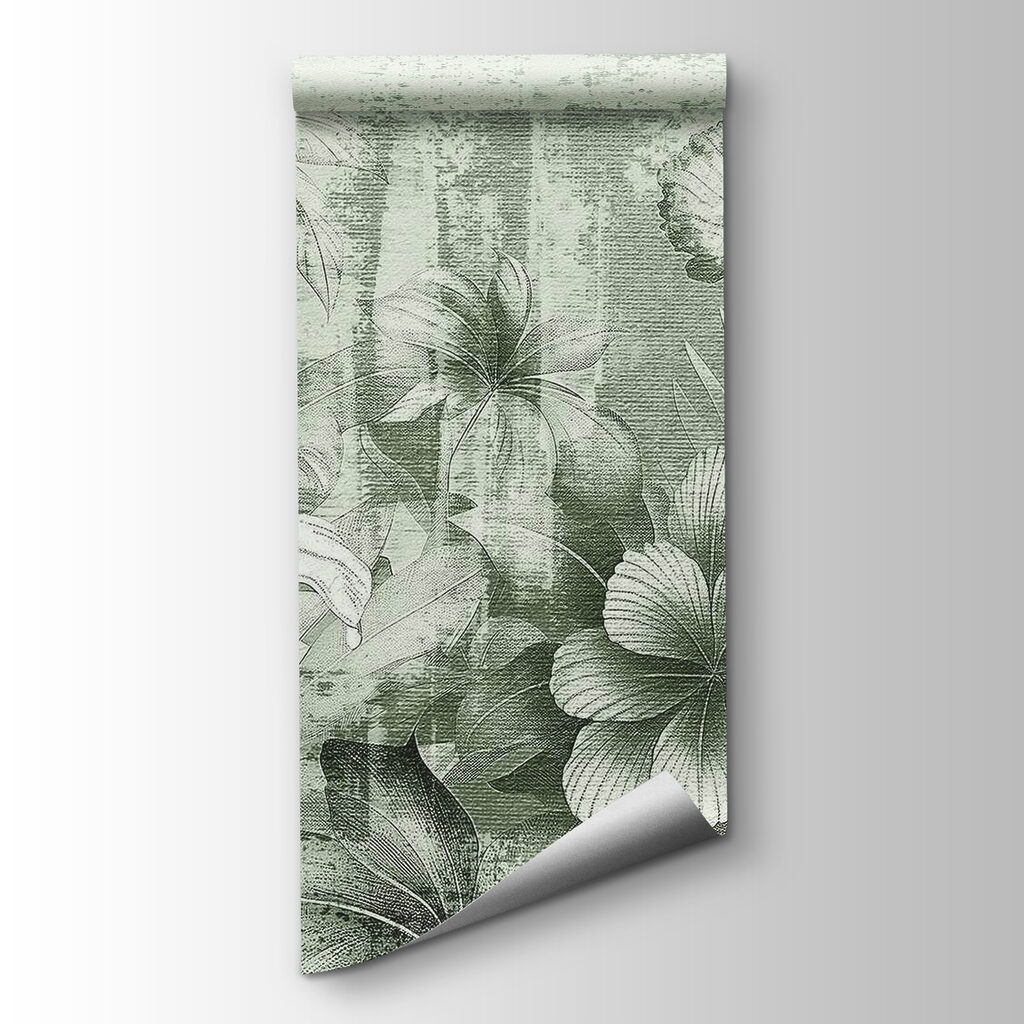 Bloemen tussen verweerde kleurvlakken — productweergave