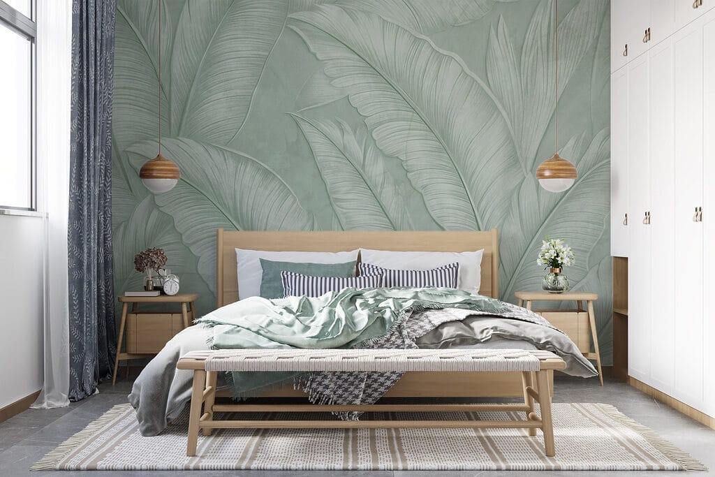 Sereen groen gebladerte in harmonie in een interieur