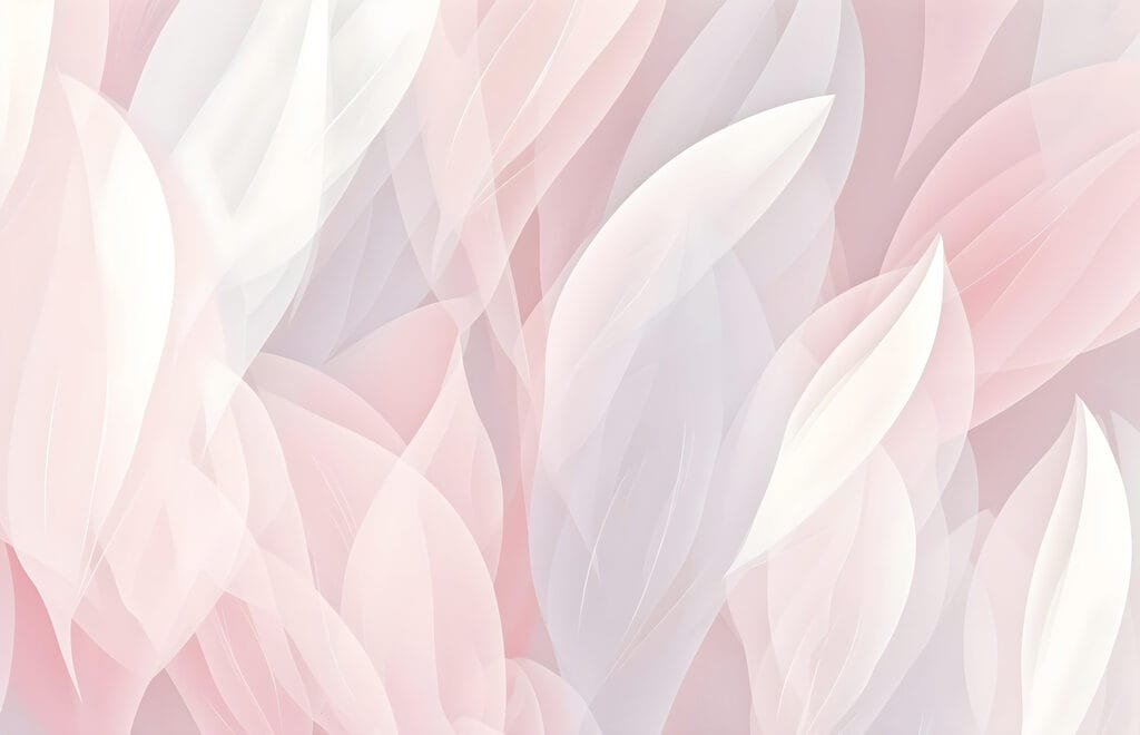 Roze bladen in lichtlagen — volledig ontwerp