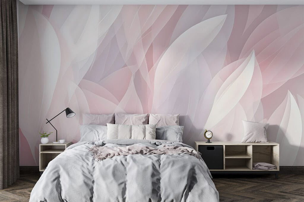 Roze bladen in lichtlagen — interieur 3