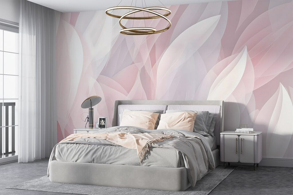 Roze bladen in lichtlagen — interieur 4