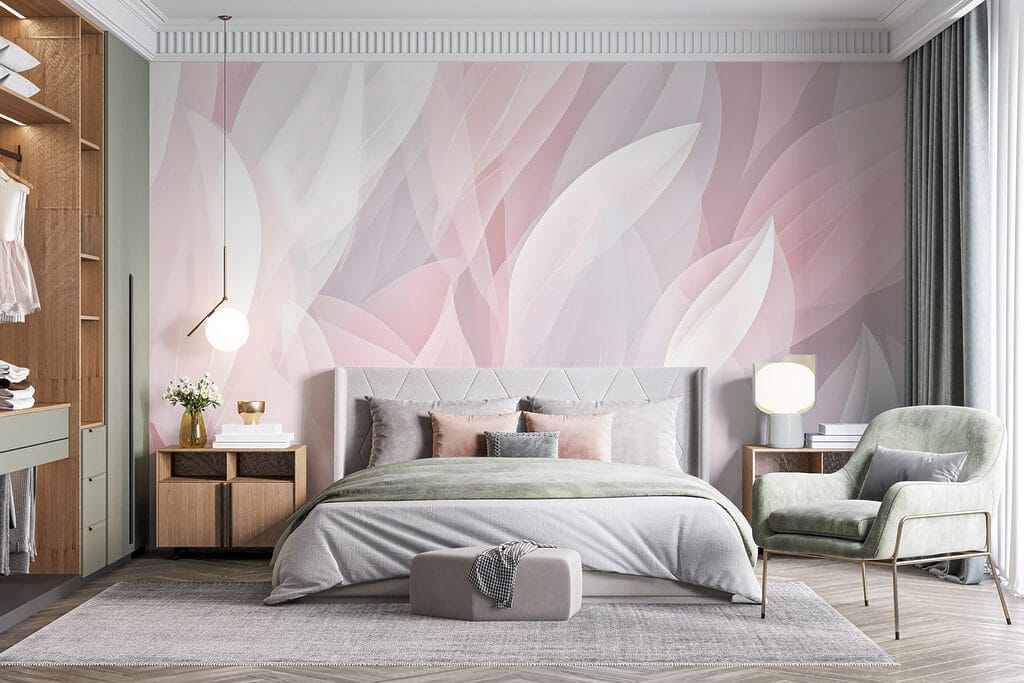 Roze bladen in lichtlagen — interieur 5
