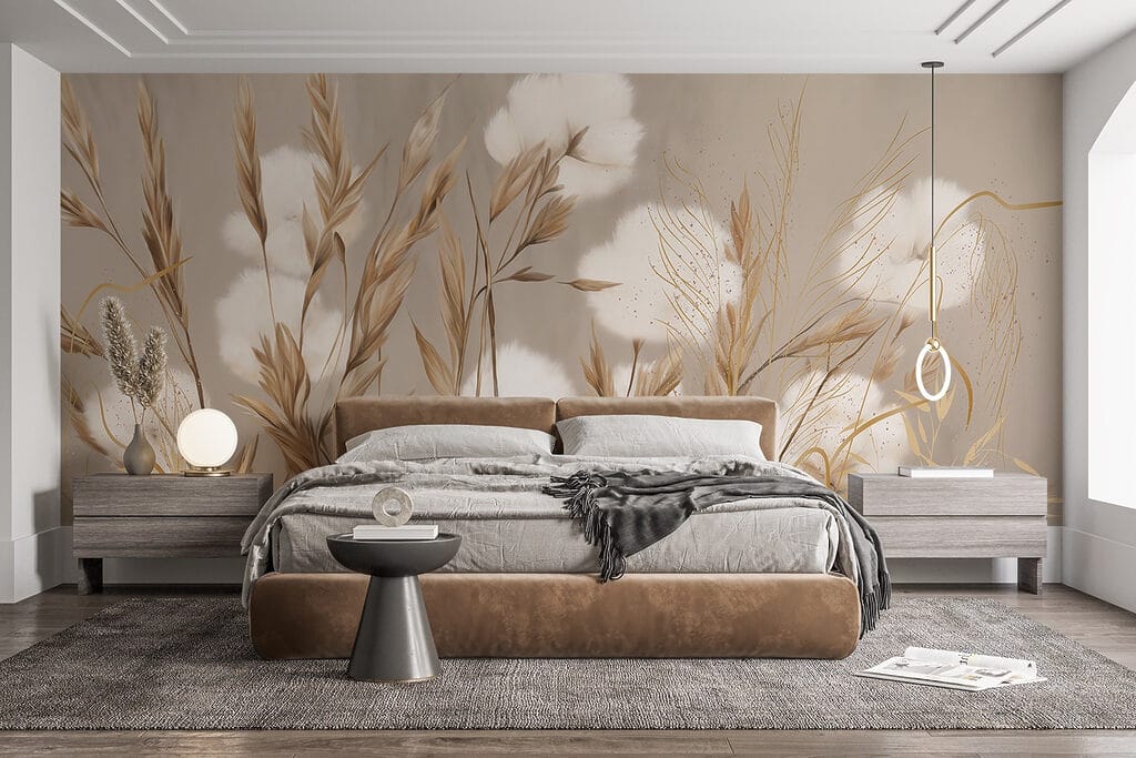 Katoenpluis tussen gouden halmen — interieur 2