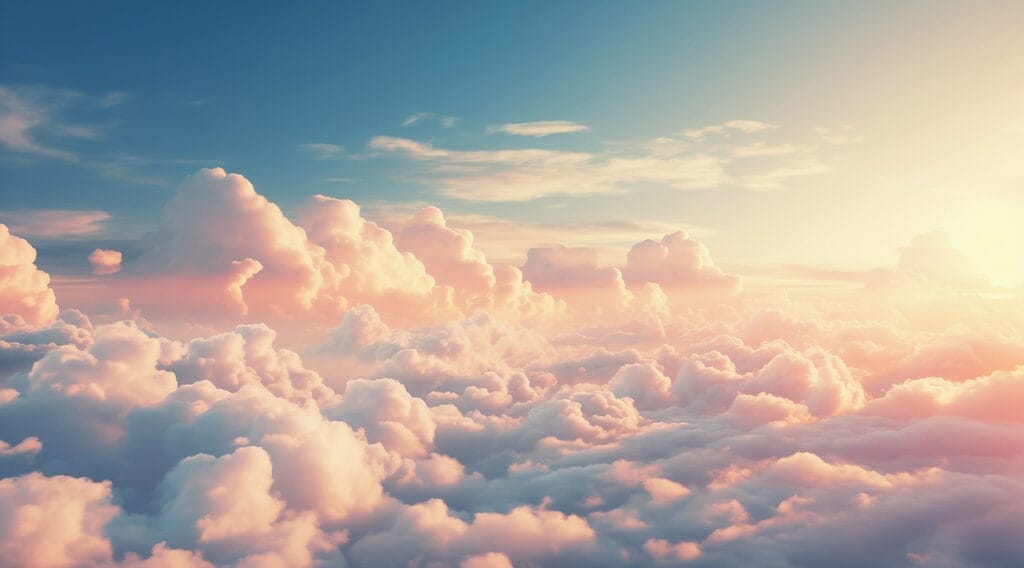 Zonlicht over een wolkendek — volledig ontwerp
